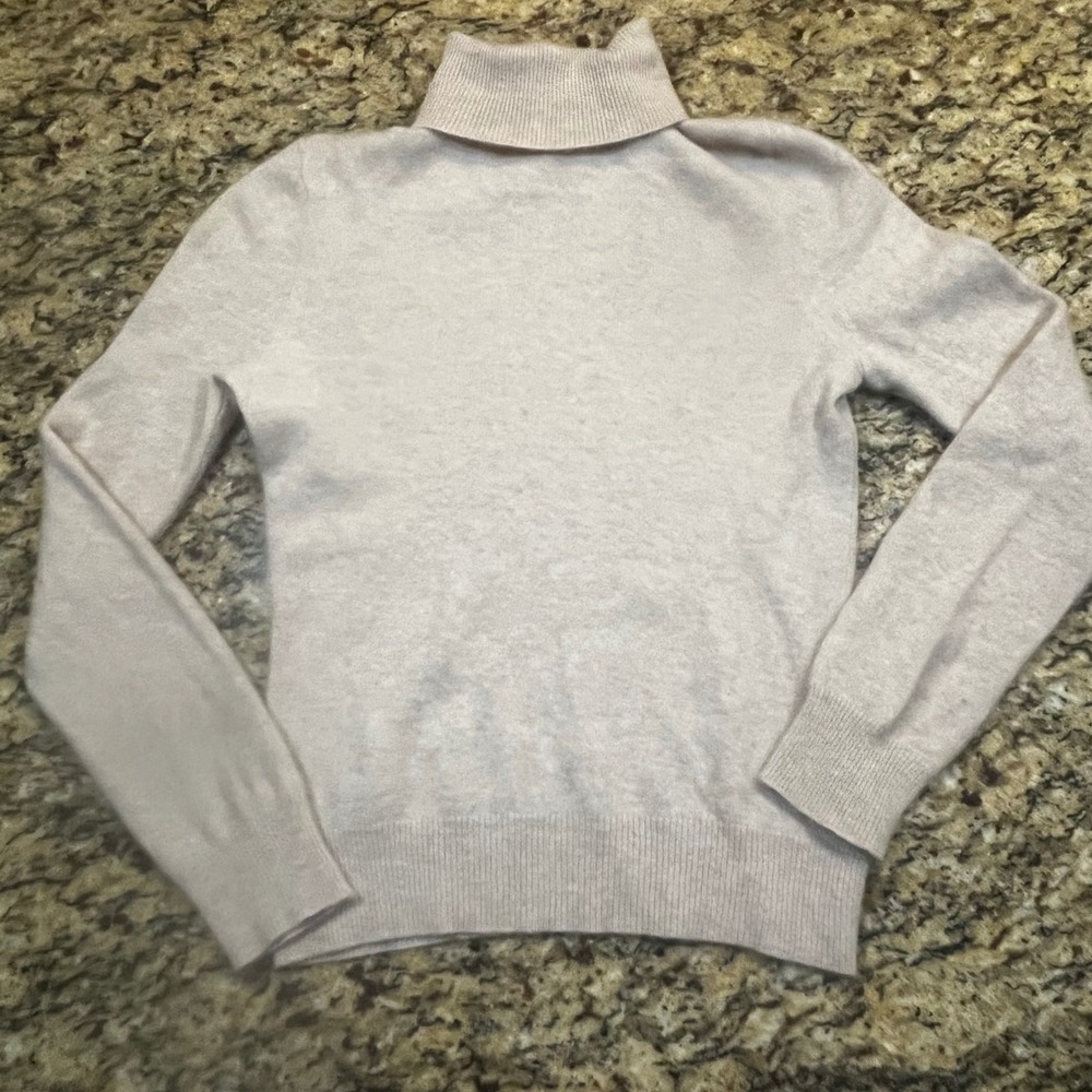 Apt 9 Womens 100% Cashmere Turtleneck Sweater Oatmeal Beige‎ Tan Size Medium